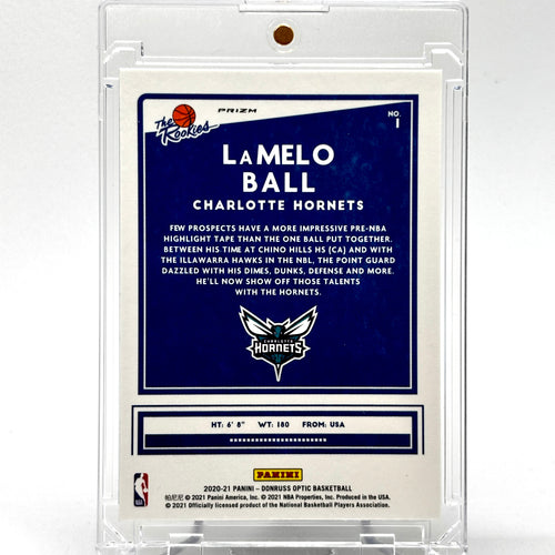 RC LaMelo Ball (Charlotte Hornets) Optic, The Rookies holo