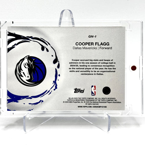 RC Cooper Flagg (Dallas Mavericks) Topps Flagship, Generation Now rookie