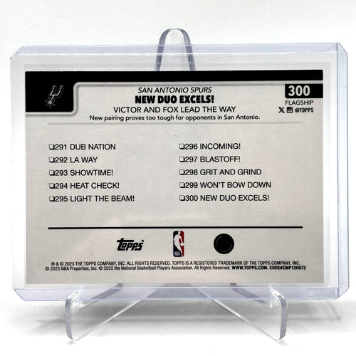 New Duo Excels (San Antonio Spurs) Topps Flagship