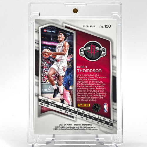 SP RC Amen Thompson (Houston Rockets) Spectra Asia International Prizm Rookie, short print