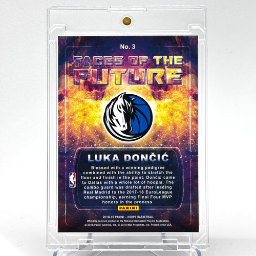 RC Luka Doncic (Dallas Mavericks) NBA Hoops, Faces Of The Future rookie