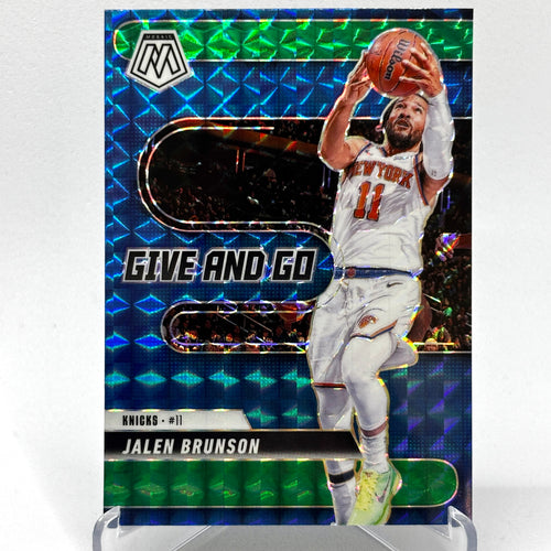 Jalen Brunson (NY Knicks) Mosaic Give And Go, Green Prizm