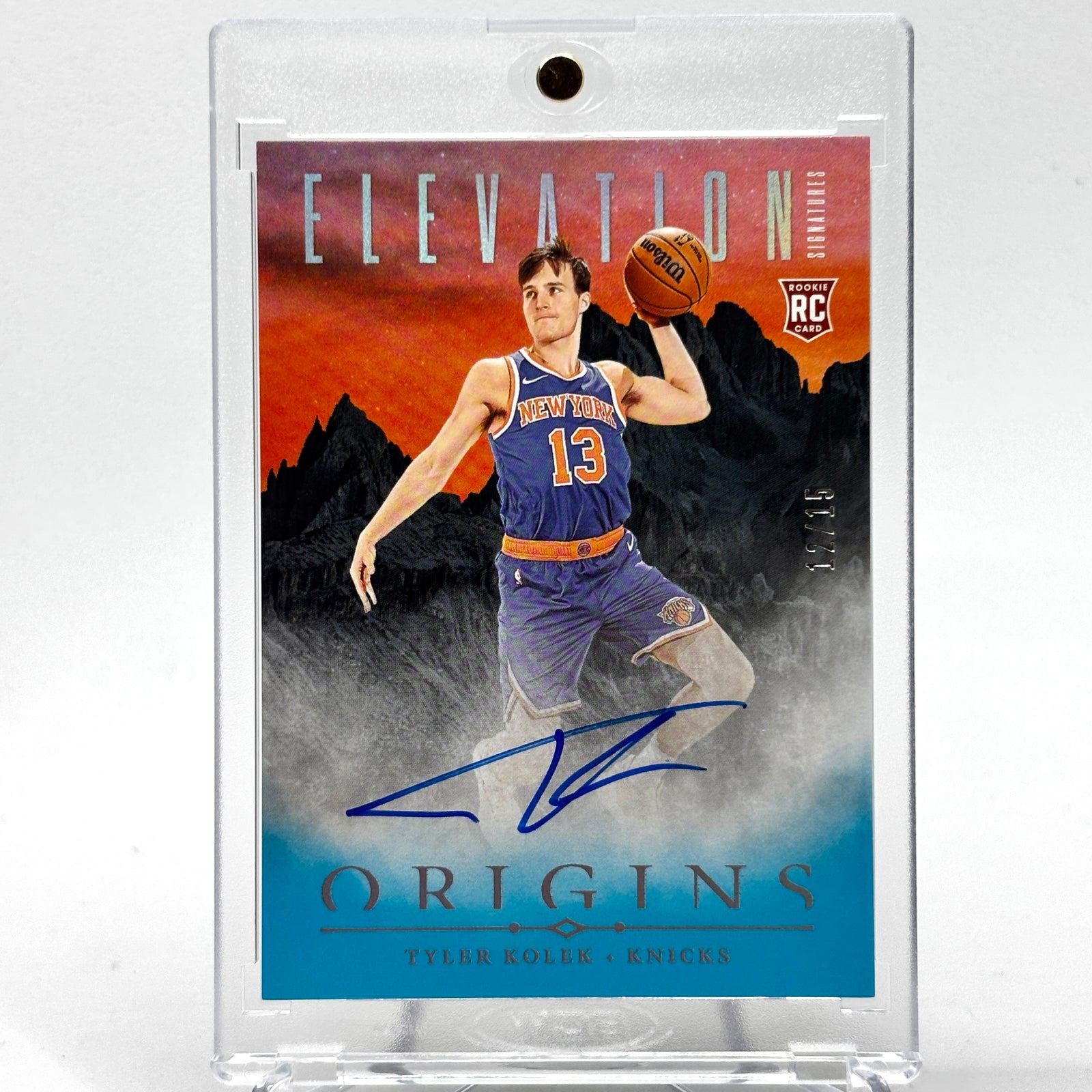 /15 Tyler Kolek (NY Knicks) Origins Elevation, on-card Rookie Autograph