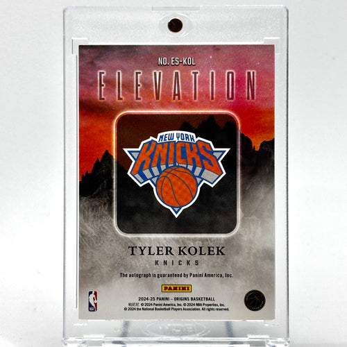 /15 Tyler Kolek (NY Knicks) Origins Elevation, on-card Rookie Autograph