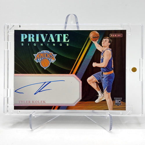 RC Tyler Kolek (NY Knicks) Private Signings, on-card auto rookie