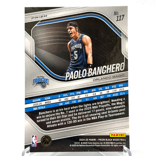 Paolo Banchero (Orlando Magic) Prizm Black, Silver
