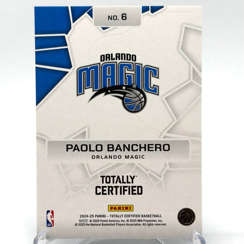Paolo Banchero (Orlando Magic) Totally Certified, Rock The Rim, mirror refractor