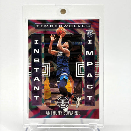 RC Anthony Edwards (Minnesota Timberwolves) Illusion, Instant Impact holo foil rookie