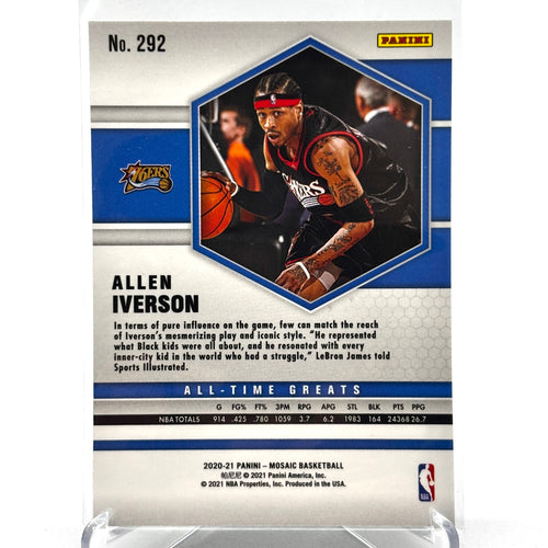 Allen Iverson (Philadelphia 76ers) Mosaic SIiver, All Time Greats