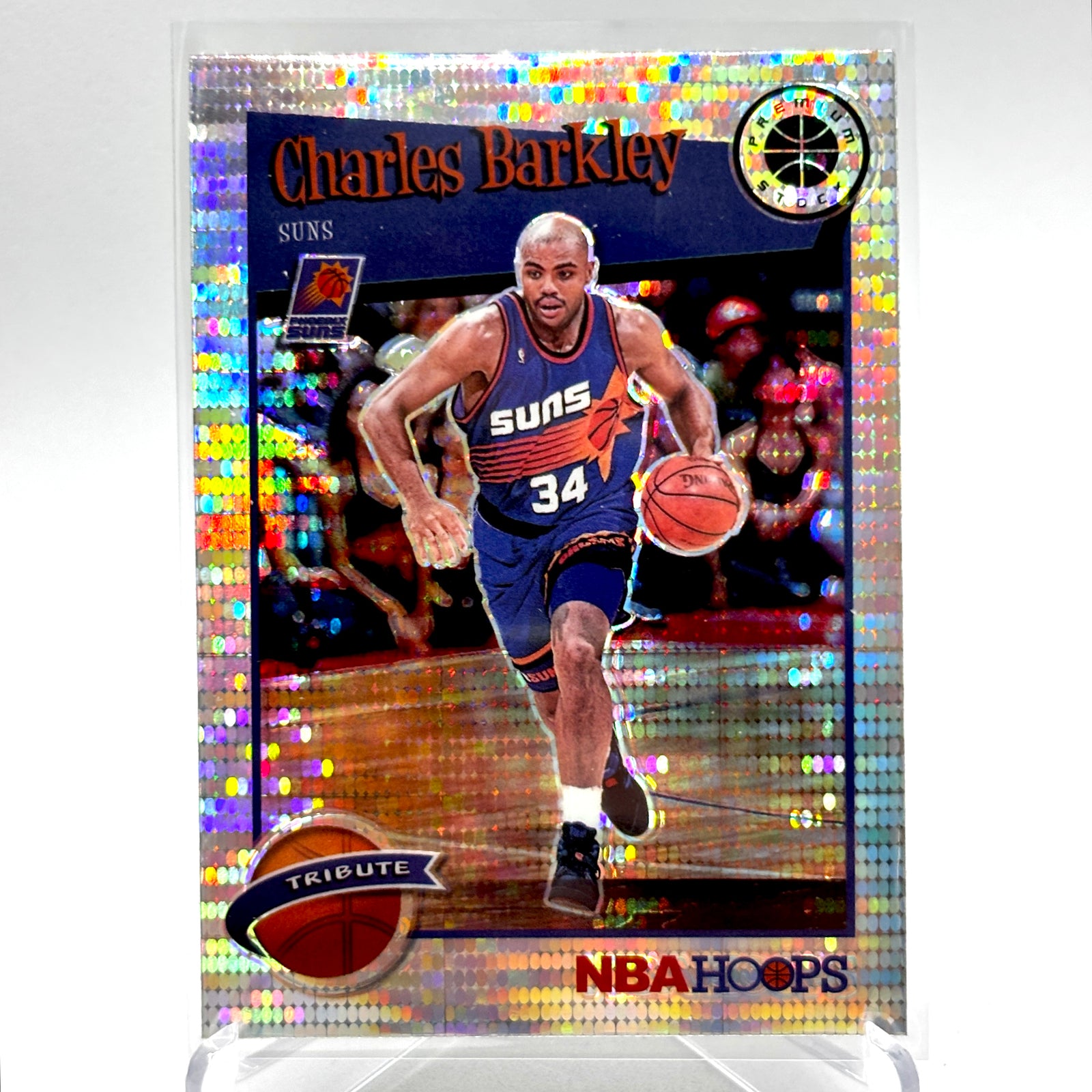 Charles Barkley (Phoenix Suns) Hoops Premium Stock Tribute, Pulsar Prizm