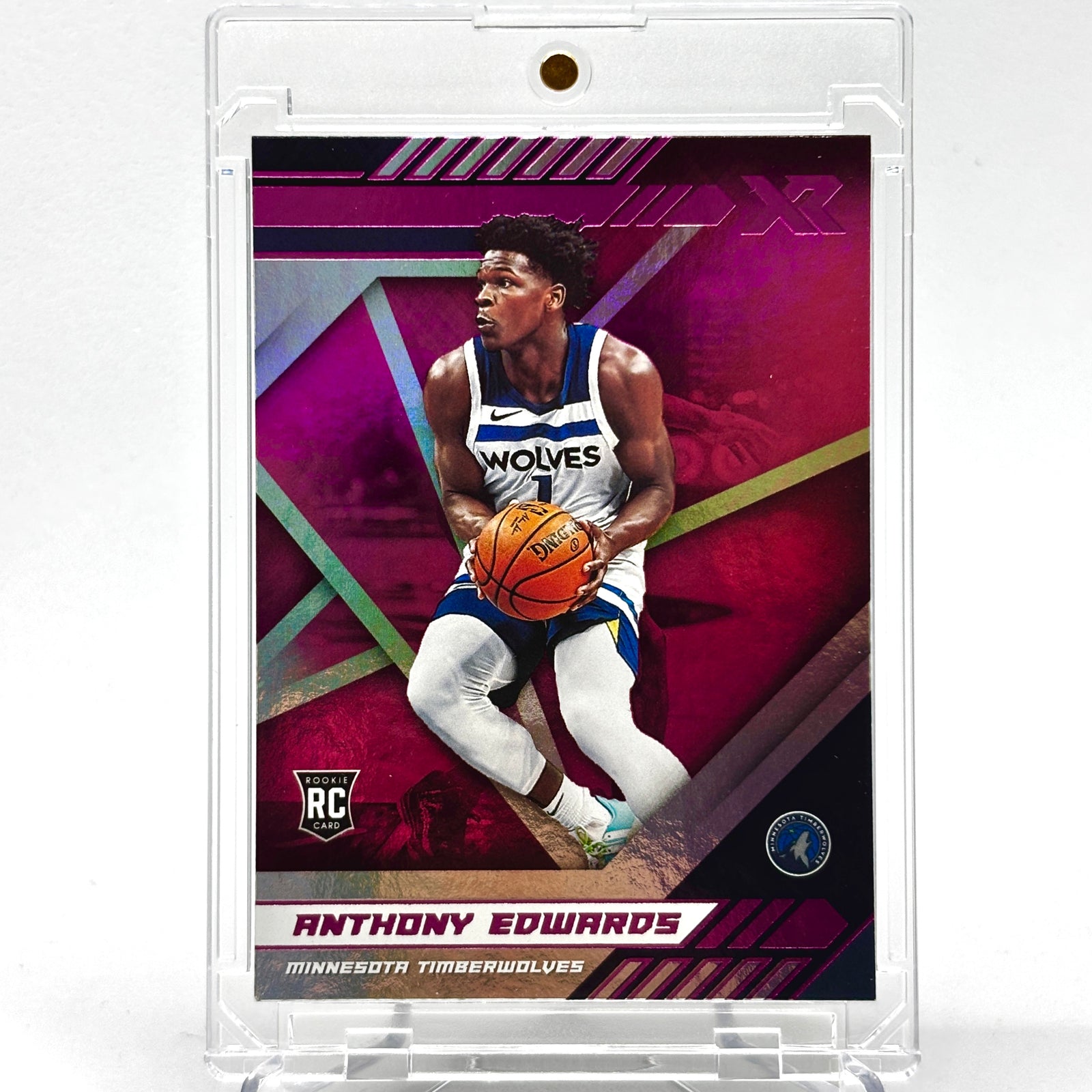 RC Anthony Edwards (Minnesota Timberwolves) Chronicles XR pink foil refractor rookie