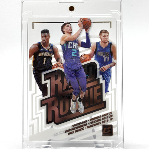 SSP RC Luka/LaMelo/Zion - Clearly Donruss, Rated Rookie super short print