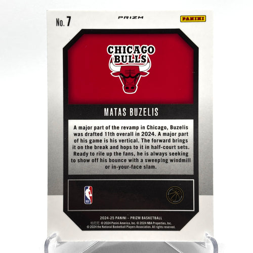 RC Matas Buzelis (Chicago Bulls) Prizm Emergent, Silver Prizm rookie