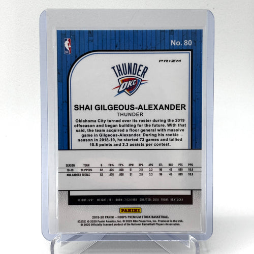 Shai Gilgeous-Alexander (OKC Thunder) Hoops Premium Stock, Prizm cracked ice