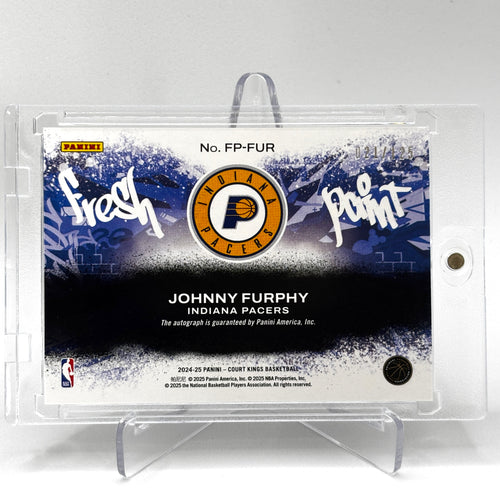 RC /125 Johnny Furphy (Indiana Pacers) Court Kings, Fresh Paint rookie signature 21/125
