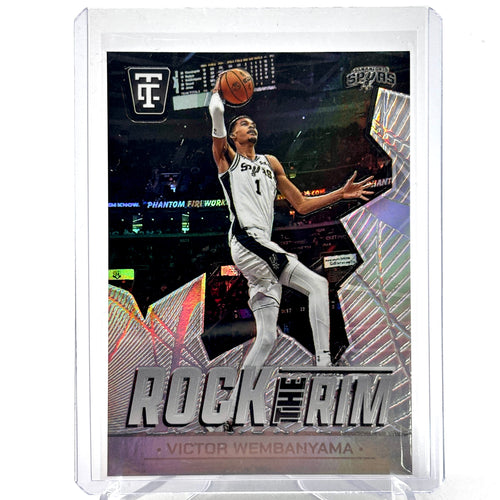 Victor Wembanyama (San Antonio Spurs) Totally Certified, Rock The Rim, silver mirror