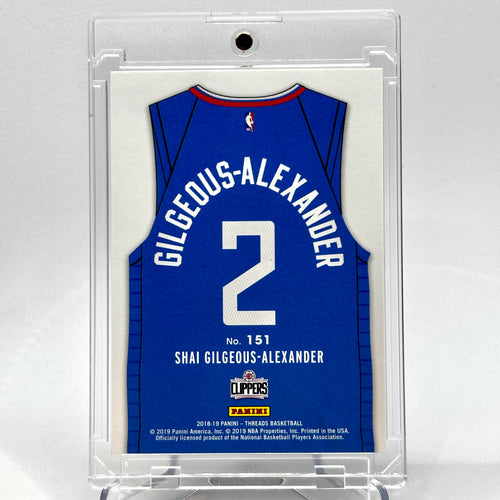 RC Shai Gilgeous-Alexander (LA Clippers) Panini Threads, rookie jersey