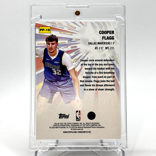 RC Cooper Flagg (Dallas Mavericks) Topps Power Players, holo
