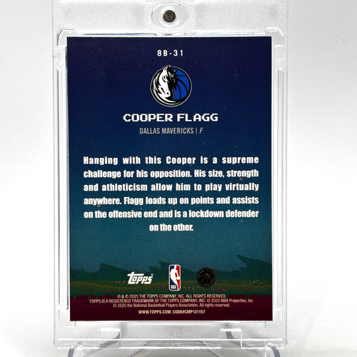 RC Cooper Flagg (Dallas Mavericks) Topps 8-Bit Ballers, rookie card