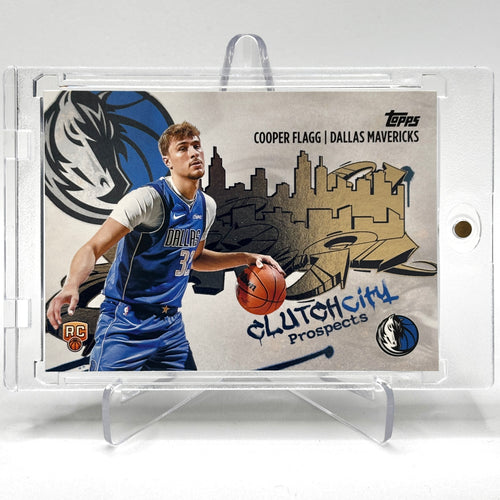 RC Cooper Flagg (Dallas Mavericks) Topps Flagship, Clutch City Prospects rookie card