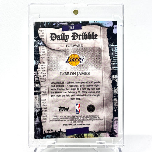 Lebron James (LA Lakers) Topps Daily Dribble, Rainbow Foil Refractor
