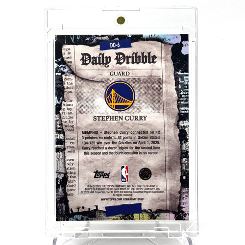Stephen Curry (Golden State Warriors) Topps Daily Dribble, Rainbow Foil Refractor
