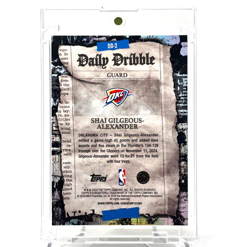 Shai Gilgeous-Alexander (OKC Thunder) Topps Daily Dribble, Rainbow Foil Refractor
