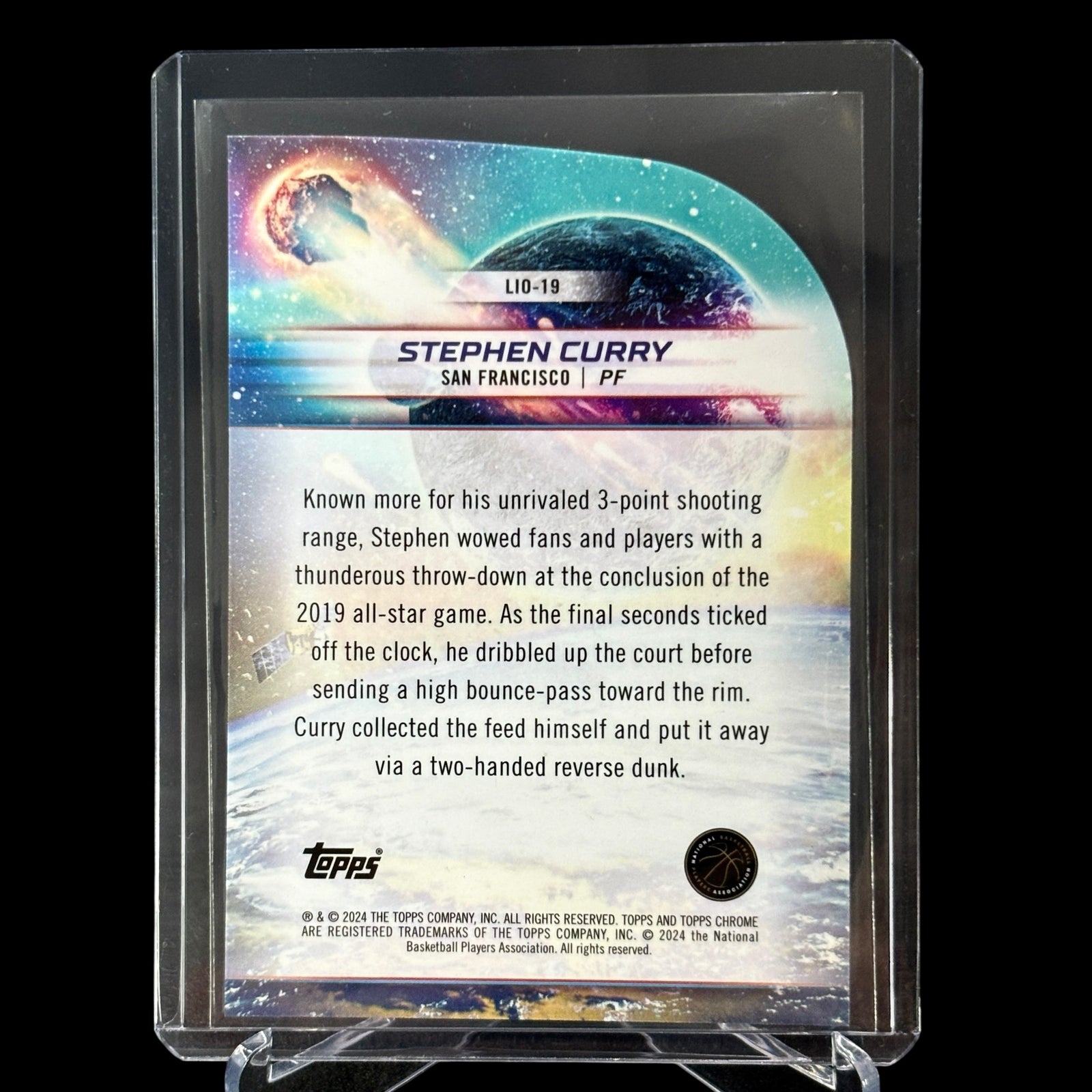 Stephen Curry (Golden State Warriors) Topps Chrome, Launched Into Orbit, die-cut
